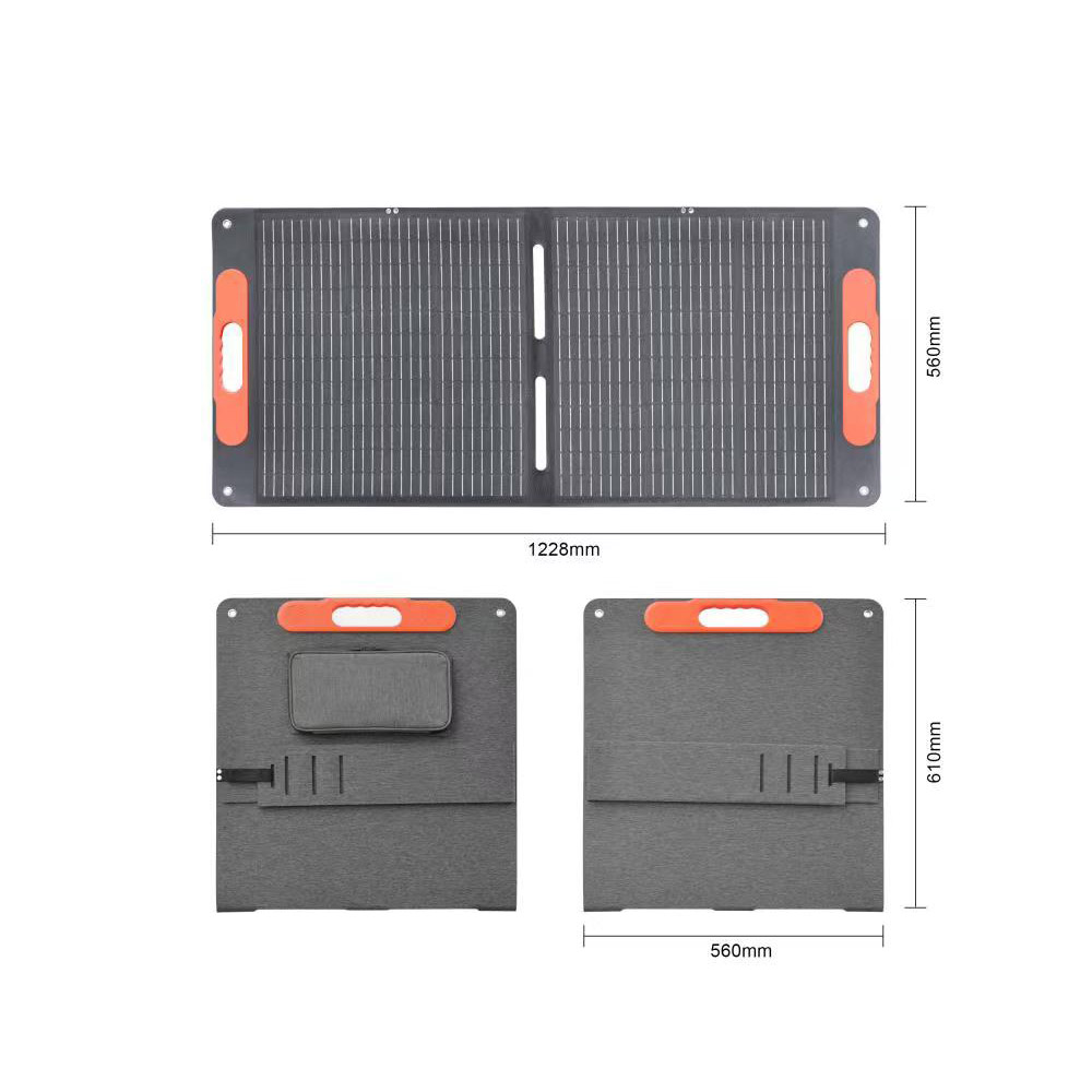 120 Watt Foldable Solar Panel Charger With USB Type C and DC Output