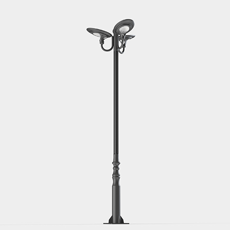 Three Heads Solar Garden Light CCT 3000-6000K W/universal LED head