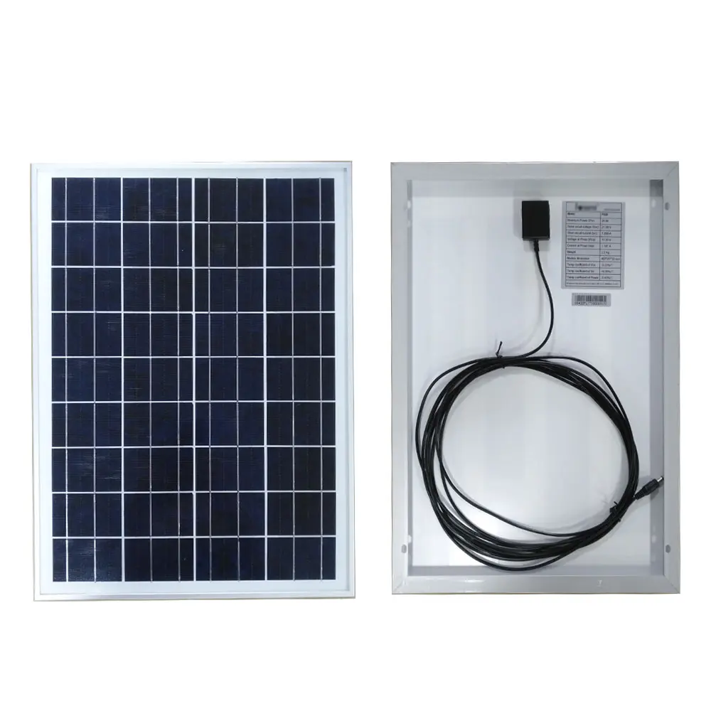 20 Watt 18 Volt Polycrystalline Solar Panel - Off grid 