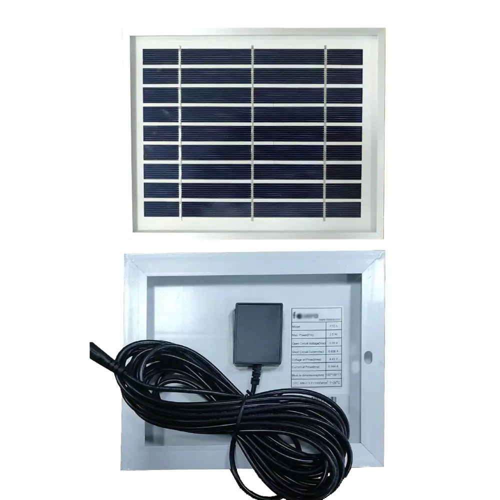 2.5W 4.5V Glass Solar Panel for IoT Devices & DIY Solar Kits