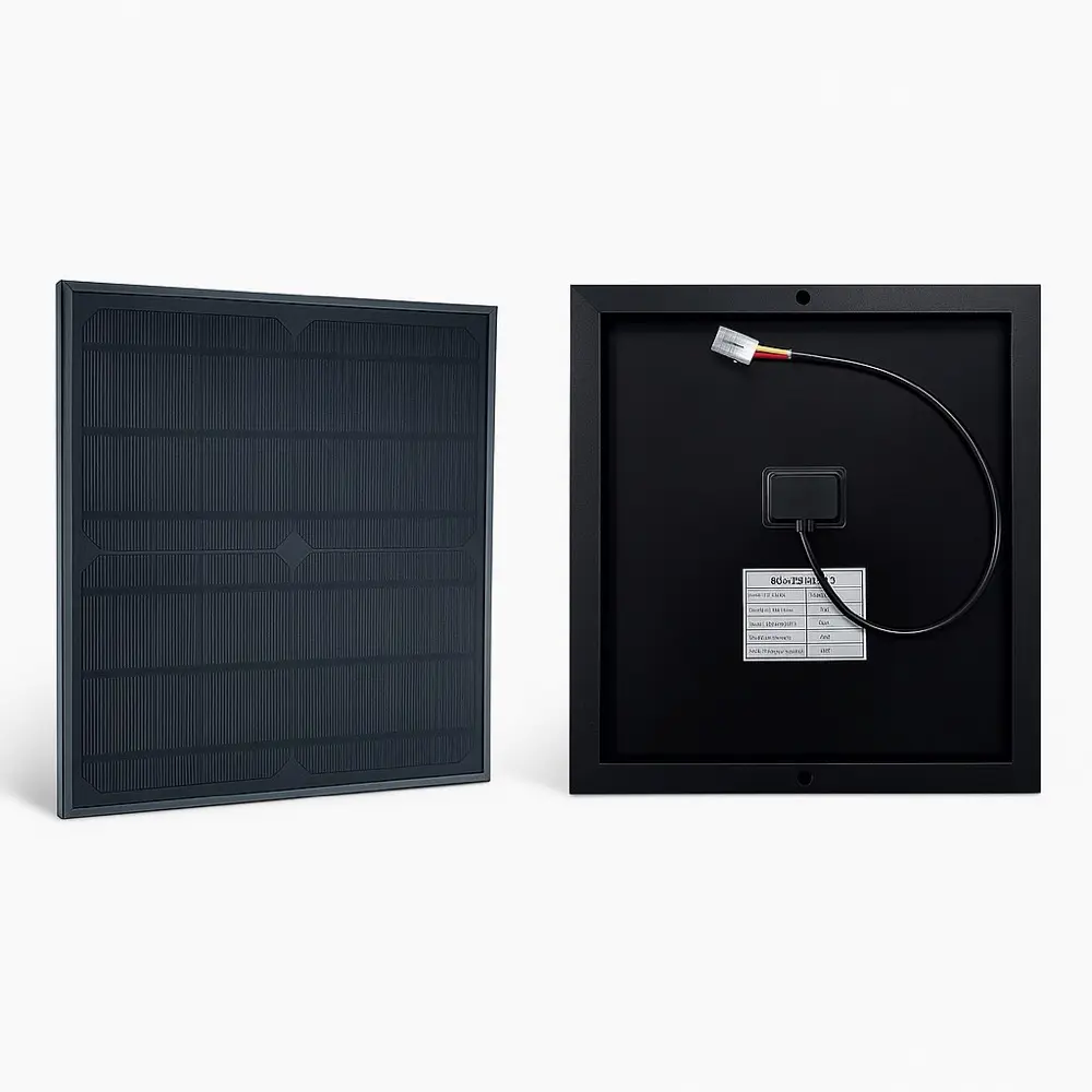 15W 18V All Black Glass Solar Panel for Off-Grid Systems / CCTV / Agriculture Sensors
