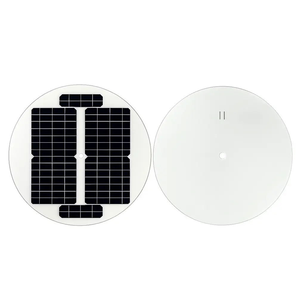 21W 18V Round Concentric-Circle Glass Solar Panel for Traffic Lighting