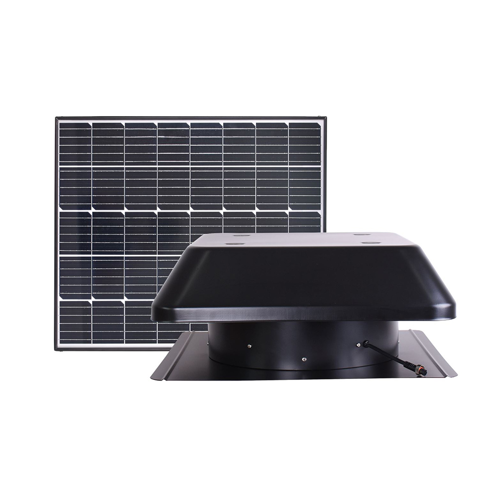 60W Solar Roof Ventilation Fan W/Separate Solar Panel (14-inch Fan Blade) 
