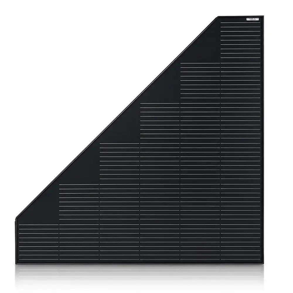 125W Full‑Black Triangular Solar Panel for BIPV & Gable Rooftop