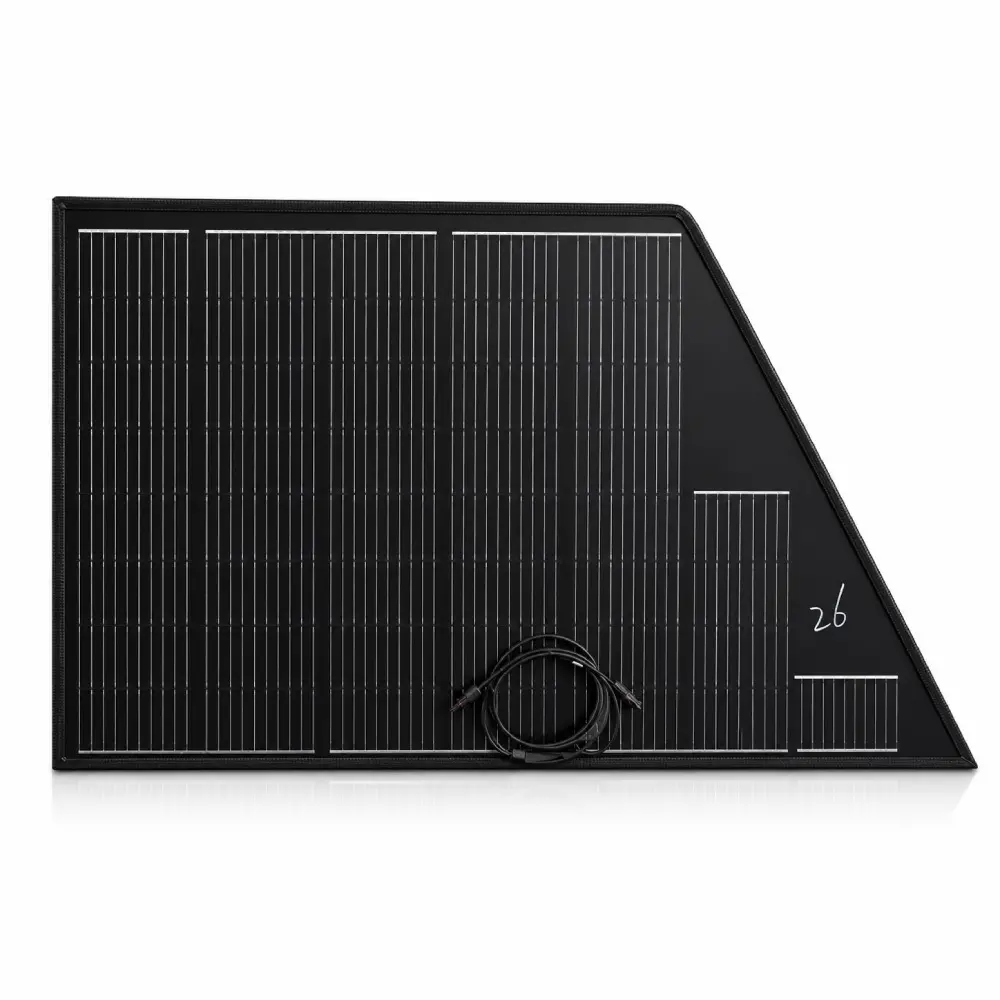 FL-165-DG 165W 26.1V Black Double Glass Trapezoidal Solar Panel for Irregular BIPV Architectural Roof