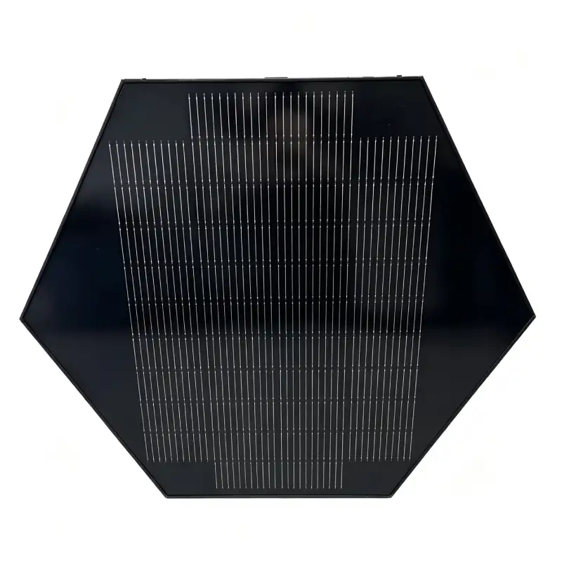 FLG-150W-Hex 150W Hexagonal Glass Solar Panel for Garden & Decorative Applications
